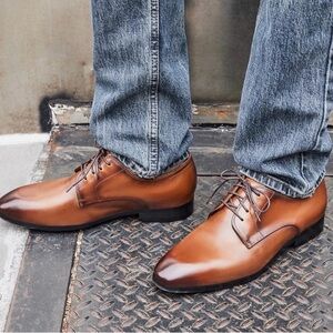 Steve Madden Brown Leather Men's Derbys